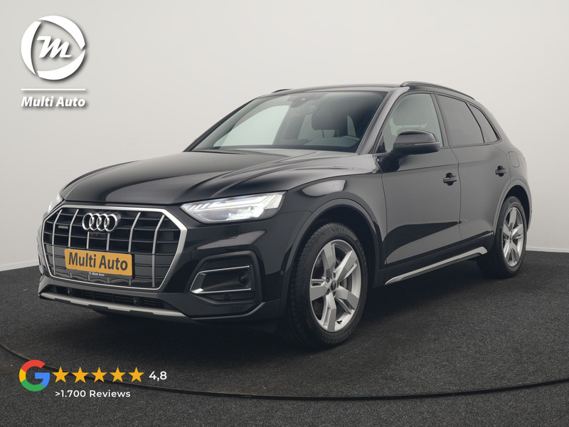 Audi Q5 50 TFSI e S Line FACELIFT PHEV 300pk Dealer O.H. | Luchtvering | Adaptive Cruise | Matrix Led | 360 Camera | Sportstoelen Verwarmd | Sfeerverlichting | Blis | Park Assist | Navigatie | DAB | Standkachel | Plug In Hybrid |
