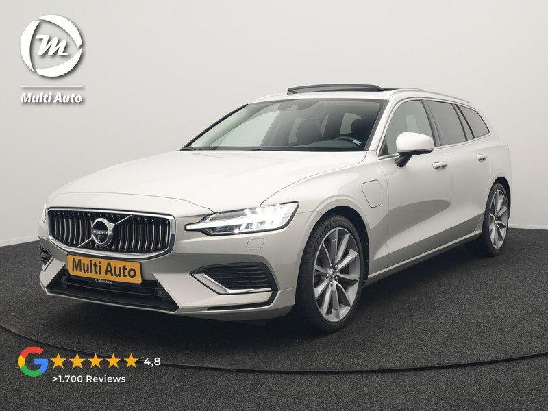 Volvo V60 T6 Recharge AWD Inscription PHEV Long Range 350pk Dealer O.H | Trekhaak Af Fabriek | Panodak | 360 Camera | Harman / Kardon | Lederen Sportstoelen & Stuur Verwarmd | Keyless | Apple Carplay | Virtual | Navigatie | DAB+ | 19"L.M | Plug In Hybrid |