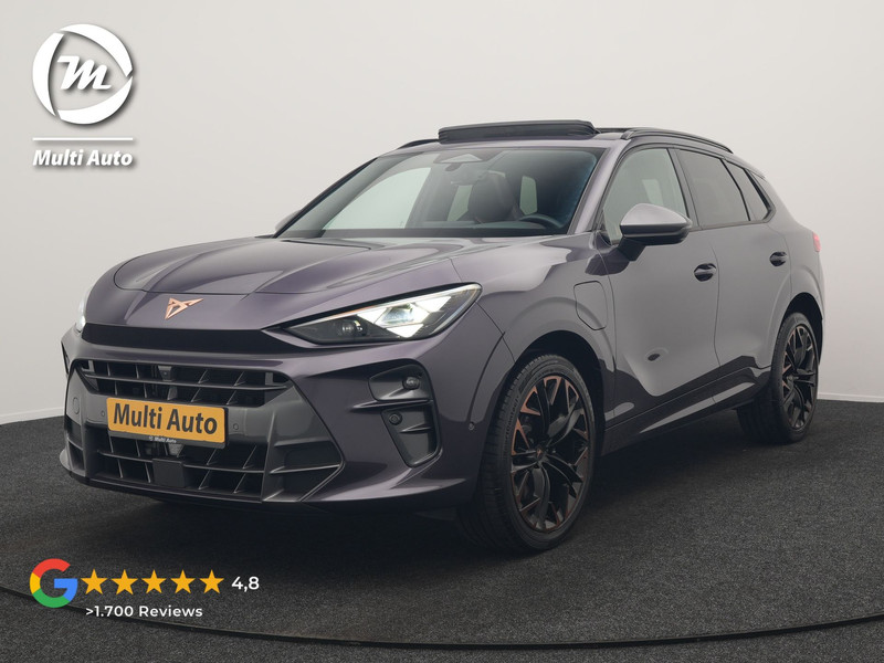 CUPRA Terramar 1.5 TSI e-Hybrid VZ Copper Edition PHEV 272pk DARK VOID METALLIC | Panodak | Head Up | Adaptive Cruise | 360 Camera | Lederen Sportstoelen Memory & Verwarmd | Sennheiser Premium Audio | Matrix LED | Sfeerverlichting | Stuur Verwarmd | Keyless | Blis | Plug In Hybrid |