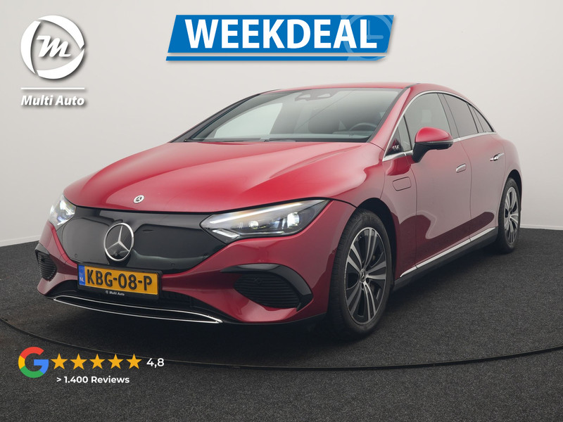 Mercedes-Benz EQE 350 Advantage 100 kWh 292pk Dealer O.H. | Adaptive Cruise | Luchtvering | Burmester Audio | Digital Light | 360 Camera | Lederen Sportstoelen Memory & Verwarmd | Sfeerverlichting | Keyless | Apple Carplay | Virtual | Navigatie |