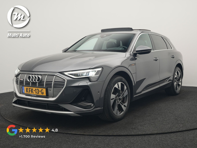 Audi e-tron 50 Quattro 2x S Line 313pk 71 kWh Dealer O.H INCL BTW | Luchtvering | Panodak | Head Up | Adaptive Cruise | Sfeerverlichting | Lederen Sportstoelen Verwarmd | Keyless | Navigatie | 20"L.M | DAB | Virtual |