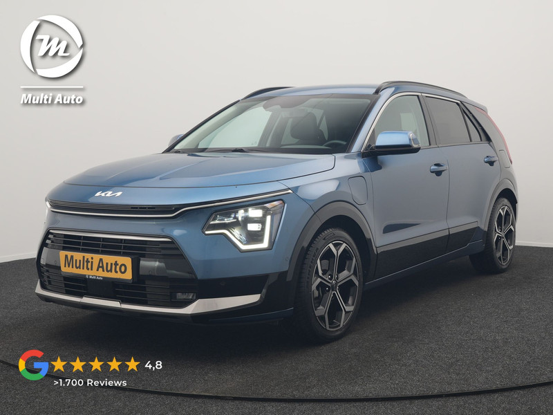 Kia Niro 1.6 GDi DynamicLine PHEV 182pk Dealer O.H. | Adaptive Cruise | Camera | Harman / Kardon | Lederen Sportstoelen & Stuur Verwarmd | Keyless | Blis | Sfeerverlichting | Apple Carplay | Navigatie | DAB | Plug In Hybrid |