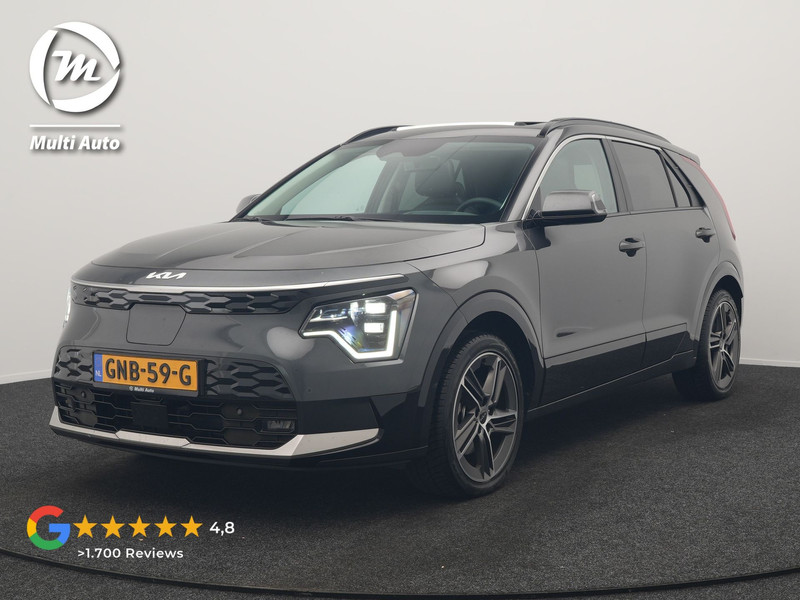 Kia Niro EV DynamicPlusLine 64.8 kWh 204pk | Panodak | Head Up | Adaptive Cruise | Camera | Lederen Sportstoelen & Stuur Verwarmd | Keyless | Blis | Sfeerverlichting | Apple Carplay | Navigatie | DAB |