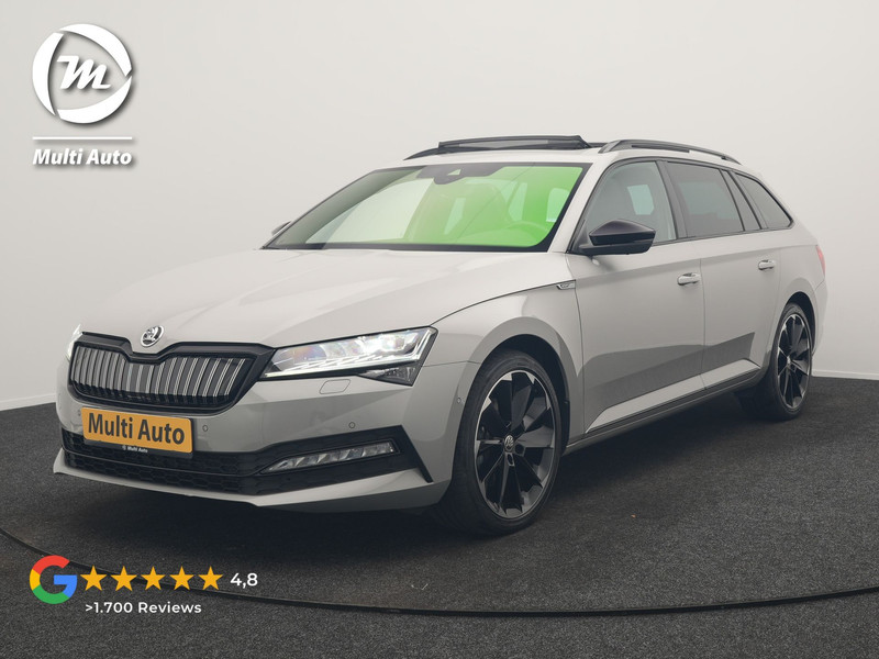 Škoda Superb Combi 1.4 TSI iV Sportline Business PHEV 218pk Dealer O.H. | Trekhaak Af Fabriek | Panodak | Adaptive Cruise | Canton Audio | 360 Camera | Alcantara Sportstoelen Memory & Verwarmd | Sfeerverlichting | Blis | Keyless | Plug In Hybrid |