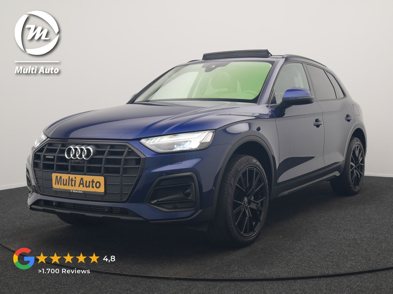Audi Q5 50 TFSI e Advanced edition PHEV 300pk Dealer O.H. | Panodak | Head Up | Adaptive Cruise | 360 Camera | Bang & Olufsen | Matrix LED | Lederen Comfortstoelen Memory & Verwarmd | Keyless | Apple Carplay | Navigatie | DAB | Plug In Hybrid |