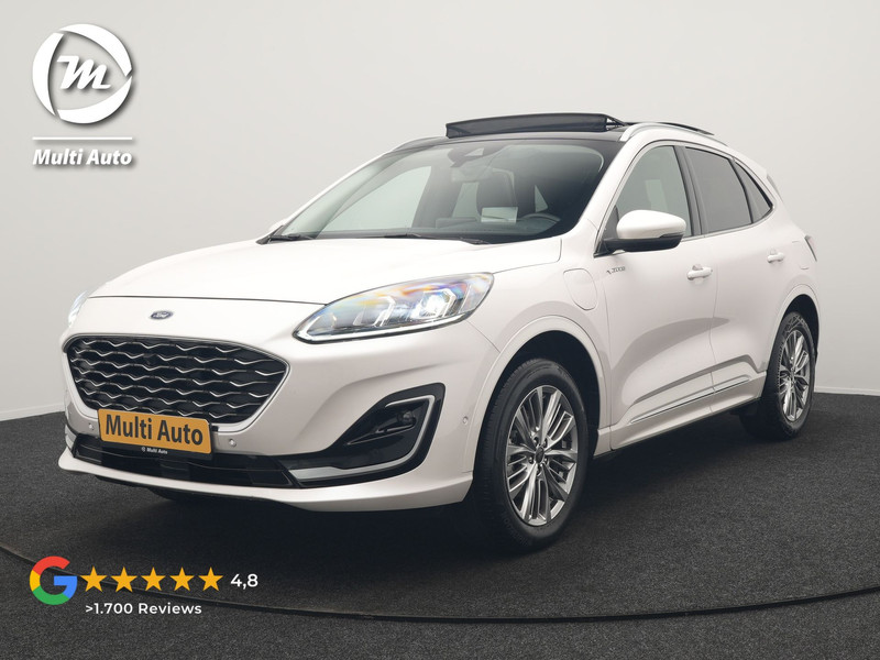 Ford Kuga 2.5 Vignale PHEV 225pk Dealer O.H. | Trekhaak Afn. | Panodak | Adaptive Cruise | Head Up | 360 Camera | Bang & Olufsen | Lederen Sportstoelen Memory & Verwarmd | Keyless | Achterbank Verwarmd | Blis | Stuur Verwarmd | Navigatie | DAB | Plug In Hybrid |