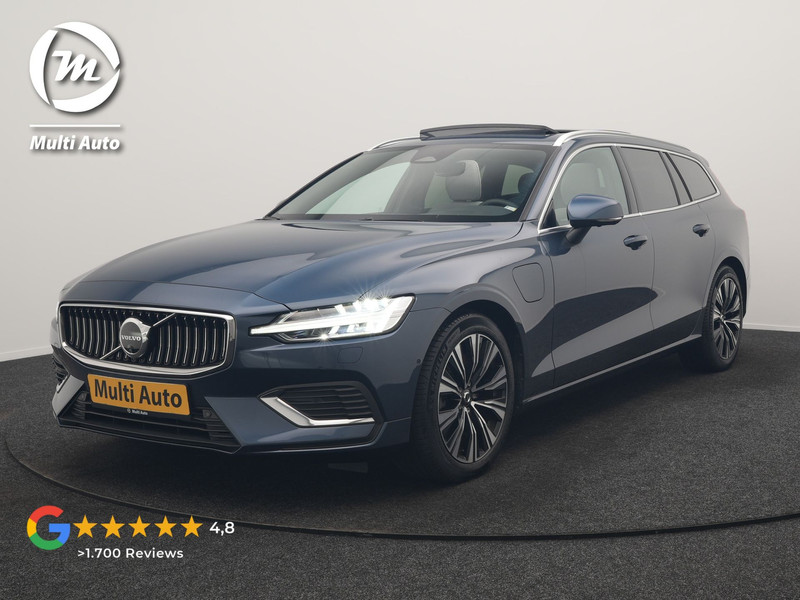 Volvo V60 T6 AWD Plus Bright LONG RANGE PHEV 350pk Dealer O.H. | Trekhaak Af Fabriek | Panodak | Adaptive Cruise | 360 Camera | Comfortstoelen Memory & Verwarmd | Stuur Verwarmd | Keyless | Blis | Apple Carplay | Google Assistent | DAB | Plug In Hybrid |