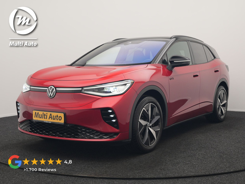 Volkswagen ID.4 GTX 4Motion 77 kWh 299pk Dealer O.H. | Sport Pakket Plus | Adaptive Cruise | Head Up | 360 Camera | Alcantara Sportstoelen Massage & Memory | IQ Light | Sfeerverlichting | Keyless | Blis | Apple Carplay | Stuur Verwarmd | Naviga