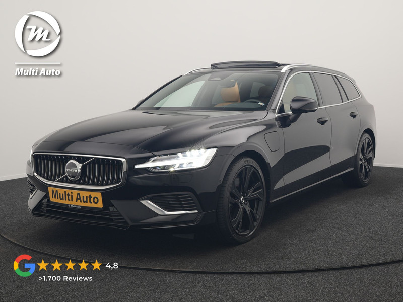 Volvo V60 T6 AWD Plus Bright LONG RANGE PHEV 350pk Dealer O.H. | Trekhaak Af Fabriek | Panodak | Adaptive Cruise | 360 Camera | Lederen Sportstoelen Ventilatie & Memory | Keyless | Blis | Apple Carplay | Stoelen & Stuur Verwarmd | Google Assistent | DAB  | Plug In Hybrid |