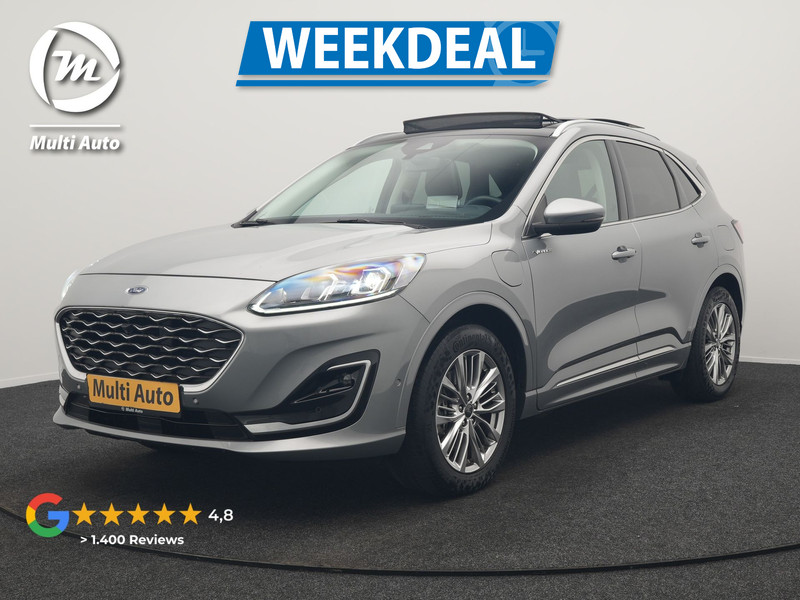 Ford Kuga 2.5 Vignale PHEV 225pk Dealer O.H | Panodak | Head Up | Bang & Olufsen Sound | Adaptive Cruise | 360 Camera | Lederen Sportstoelen Memory & Verwarmd | Keyless | Pilot Assist | Blis | Apple Carplay | Navigatie | Virtual | DAB  | Plug In Hybrid |