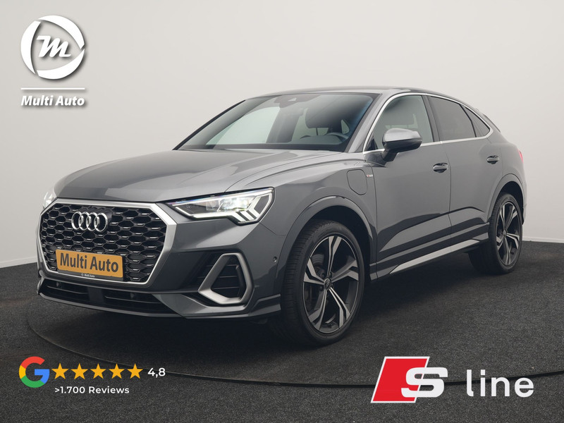 Audi Q3 Sportback 45 TFSI e 2x S Line PHEV 245pk Dealer O.H. | Trekhaak Af Fabriek | Adaptive Cruise | Matrix LED | Camera | Sonos Audio | Alcantara Sportstoelen Verwarmd | Blis | Navigatie | DAB | 20"L.M | Plug In Hybrid |