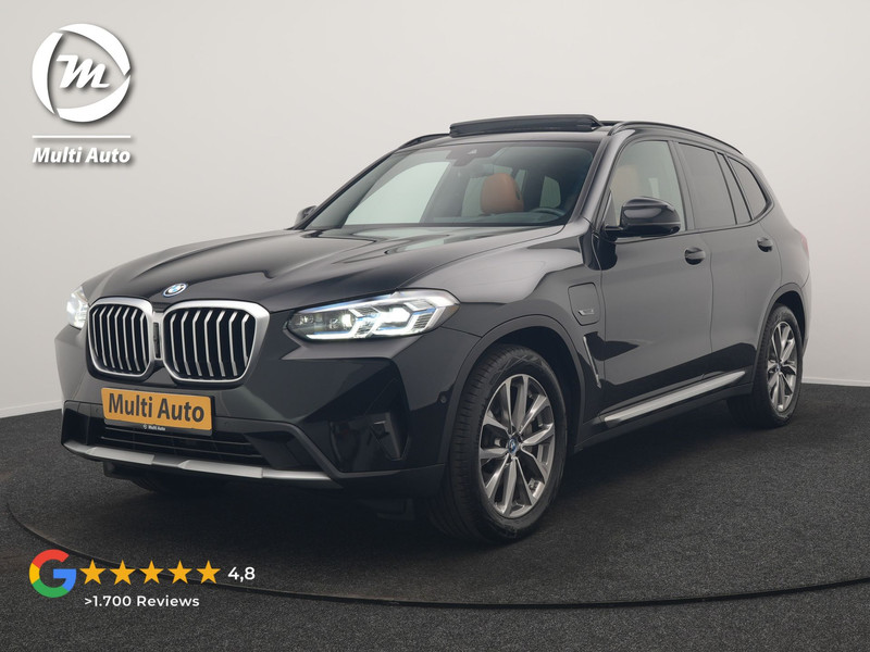 BMW X3 xDrive30e High Executive PHEV 293pk Dealer O.H. | Trekhaak Af Fabriek | Panodak | Head Up | 360 Camera | Laser LED | Lederen Sportstoelen Memory & Verwarmd | Sfeerverlichting | Apple Carplay | Blis | Keyless | Navigatie | DAB | Plug In Hybrid |