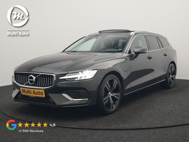 Volvo V60 T6 Recharge AWD Inscription PHEV 340pk LONG RANGE Dealer O.H. | Panodak | Camera | Lederen Sportstoelen Memory & Verwarmd | Stuur Verwarmd | Keyless | Navigatie | DAB | Cruise Control | Plug In Hybrid |