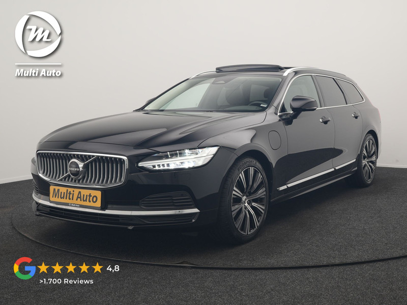 Volvo V90 T6 AWD Inscription PHEV 350pk Dealer O.H | Panodak | Adaptive Cruise | Camera | Harman / Kardon | Lederen Sportstoelen Memory & Verwarmd | Apple Carplay | BLIS | Keyless | Pilot Assist | Google Assistant & Maps | Virtual | Navigatie | DAB | 19"L.M | Plug In Hybrid |
