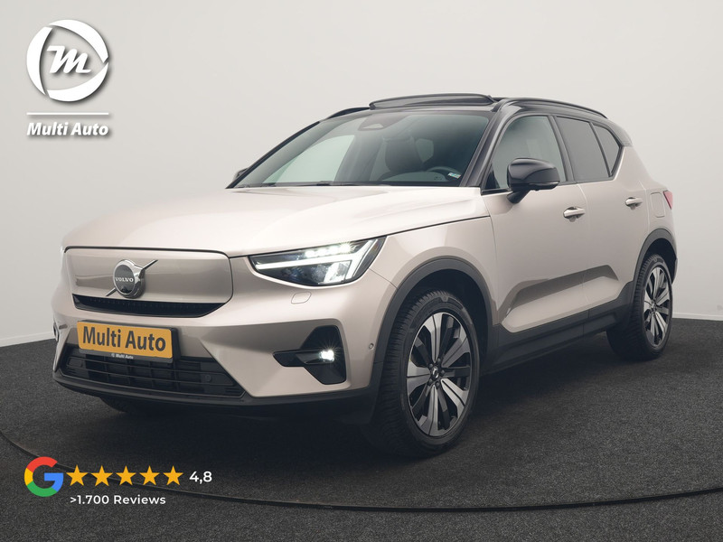 Volvo XC40 Ultimate Recharge Pure 69 kWh 231pk Dealer O.H. | Trekhaak Af Fabriek | Panodak | Adaptive Cruise | 360 Camera | Harman / Kardon | Sportstoelen Memory & Verwarmd | Warmtepomp | Keyless | Blis | Stuur Verwarmd | Google Assistent | DAB |