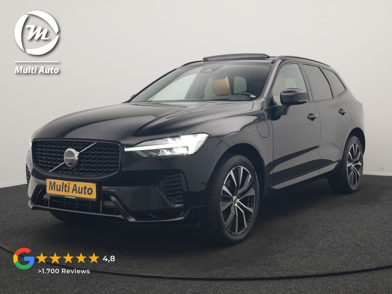 Volvo XC60 T8 AWD Ultimate Dark LONG RANGE PHEV 455pk Dealer O.H. | Trekhaak Af Fabriek | Panodak | Adaptive Cruise | Head Up | 360 Camera | Harman / Kardon | Lederen Comfortzetels Massage & Ventilatie & Memory | Keyless | Stoelen & Stuur Verwarmd | Plug In Hybrid |
