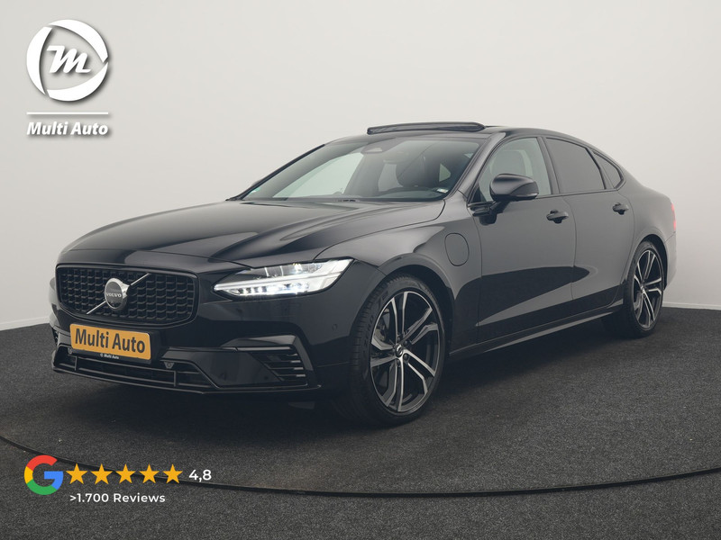 Volvo S90 T8 AWD Ultimate Dark 456pk PHEV LONG RANGE  Dealer O.H | Four C Luchtvering | Schuifdak | Bowers & Wilkins | Adaptive Cruise | Head Up | 360 Camera | 20"L.M | Google Maps |