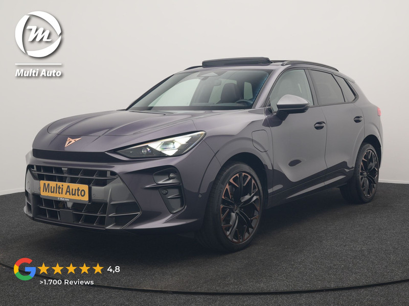 CUPRA Terramar 1.5 TSI e-Hybrid VZ Copper Edition PHEV 272pk DARK VOID METALLIC | Panodak | Head Up | Adaptive Cruise | 360 Camera | Lederen Sportstoelen Memory & Verwarmd | Sennheiser Premium Audio | Matrix LED | Sfeerverlichting | Stuur Verwarmd | Keyless | Blis |