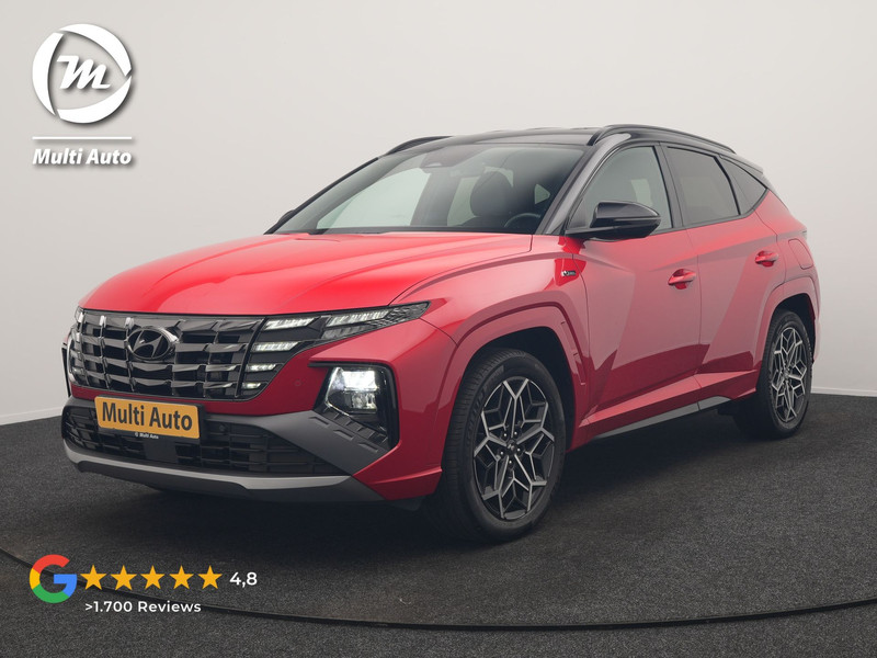 Hyundai Tucson 1.6 T-GDI N Line 4WD PHEV 265pk Dealer O.H. | Adaptive Cruise | Camera | Alcantara Sportstoelen & Stuur Verwarmd | Krell Audio | Apple Carplay | Keyless | Blis | 19"L.M | Navigatie | DAB | Plug In Hybrid |
