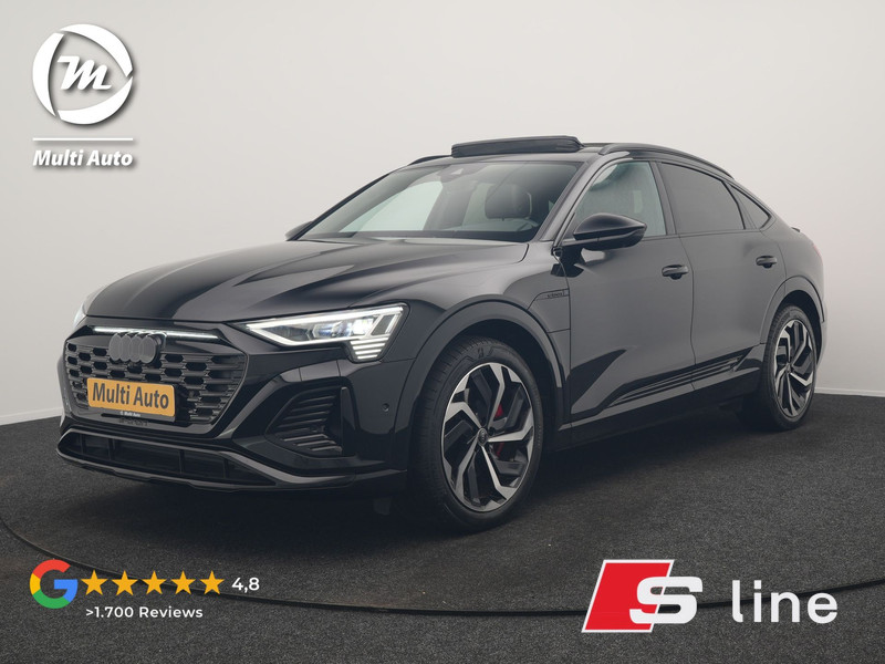 Audi Q8 Sportback e-tron 55 Quattro S edition 114 kWh 408pk Dealer O.H | Luchtvering | Panodak | Black Optic | Adaptive Cruise | 360 Camera | B&O Soundsystem | 21"L.M | Alcantara Sportstoelen Memory | Apple Carplay | Matrix LED |
