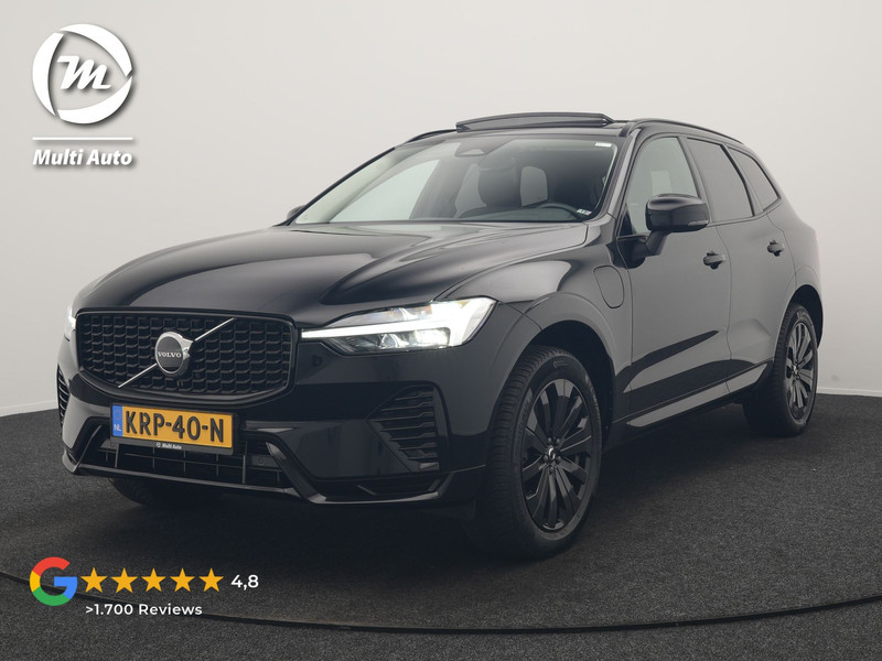 Volvo XC60 T6 AWD Plus Dark LONG RANGE PHEV 350pk Dealer O.H. | Trekhaak Af Fabriek | Panodak | Camera | Harman / Kardon | Lederen Sportstoelen Memory & Verwarmd | Keyless | Apple Carplay | Google Assistant | Navigatie | Virtual | DAB | 19"L.M | Plug In Hybrid |