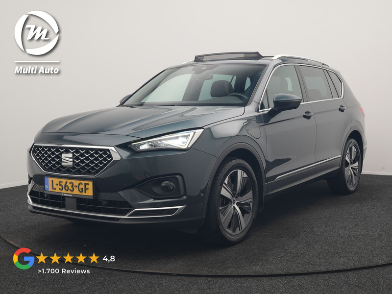 Seat Tarraco 1.4 TSI e-Hybrid Xcellence PHEV 245pk | Trekhaak Af Fabriek | Panodak | Adaptive Cruise | Camera | Sportstoelen & Stuur Verwarmd | Blis | Keyless | Apple Carplay | Virtual | Navigatie | DAB | 19"L.M | Plug In Hybrid |