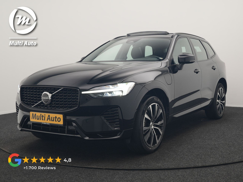 Volvo XC60 T8 AWD Plus Dark LONG RANGE PHEV 455pk Dealer O.H. | Trekhaak Af Fabriek | Panodak | Lederen Sportstoelen Memory & Verwarmd | Stuur Verwarmd | Keyless | Apple Carplay | Google Assistent | DAB | 20"L.M | Cruise Control | Plug In Hybrid |