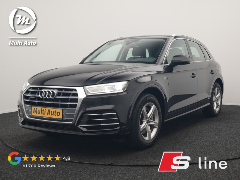 Audi Q5 50 TFSI e Quattro S Line PHEV 300pk Dealer O.H. | Trekhaak Af Fabriek | Luchtvering | Alcantara Sportstoelen Verwarmd | Cruise Control | Navigatie Plus | DAB | LED Koplampen | 18"L.M | Plug In Hybrid |
