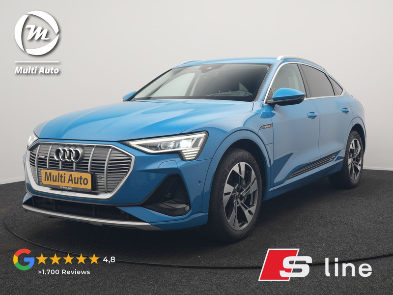 Audi e-tron Sportback 50 Quattro S Line 71 kWh 313pk Dealer O.H. | Luchtvering | Adaptive Cruise | Nachtzicht | Head Up | Camera | Alcantara Sportstoelen Verwarmd | Keyless | 20"L.M | Navigatie | DAB | Virtual Cockpit |
