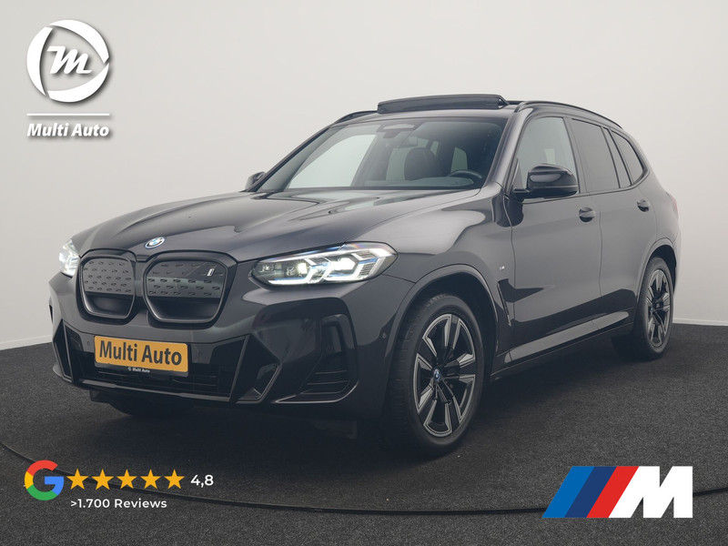 BMW iX3 M Sport 80 kWh 286pk Dealer O.H. | Panodak | Adaptive Cruise | Laser LED | Camera | Lederen Sportstoelen Memory & Verwarmd | Keyless | Sfeerverlichting | Blis | Apple Carplay | Navigatie | DAB |