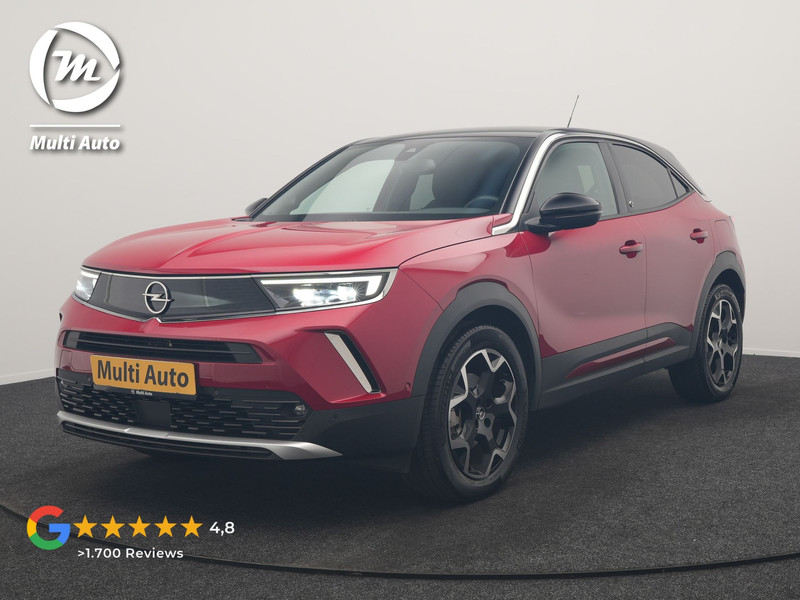 Opel Mokka-e Ultimate 50-kWh 7.4kw bl. 136pk | Trekhaak Afn. | Adaptive Cruise | 360 Camera | Sportstoelen Verwarmd | Stuur Verwarmd | Apple Carplay | Blis | Keyless | Navigatie | DAB |