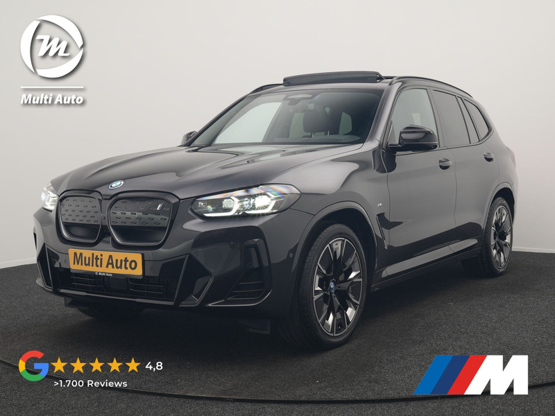 BMW iX3 M Sport High Executive 80 kWh 286pk SOH 95.2% Dealer O.H. | Panodak | Adaptive Cruise | Head Up | 360 Camera | Harman / Kardon | Lederen Sportstoelen Memory & Verwarmd | Keyless | Blis | Stuur Verwarmd | Sfeerverlichting | Apple Carplay | 20"L.M |