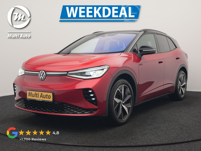 Volkswagen ID.4 GTX 4Motion 77 kWh 299pk Dealer O.H. | Sport Pakket Plus | Adaptive Cruise | Head Up | 360 Camera | Alcantara Sportstoelen Massage & Memory | IQ Light | Sfeerverlichting | Keyless | Blis | Apple Carplay | Stuur Verwarmd | Naviga