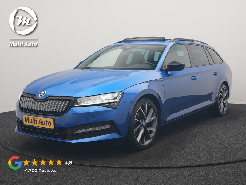 Škoda Superb 1.4 TSI iV Sportline PHEV 218pk Dealer O.H | Panodak | Adaptive Cruise | Camera | Crystal LED | Alcantara Sportstoelen Memory & Verwarmd | Keyless | Apple Carplay | Virtual | Navigatie | DAB | 19"L.M |