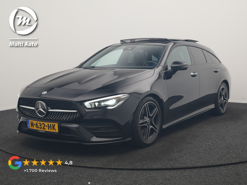 Mercedes-Benz CLA-klasse Shooting Brake 200 Business Solution AMG 164pk Dealer O.H. | Panodak | Camera | Multi Beam LED | Alcantara Sportstoelen Memory & Verwarmd | Sfeerverlichting | Keyless | Apple Carplay | Cruise Control | Navigatie | DAB |
