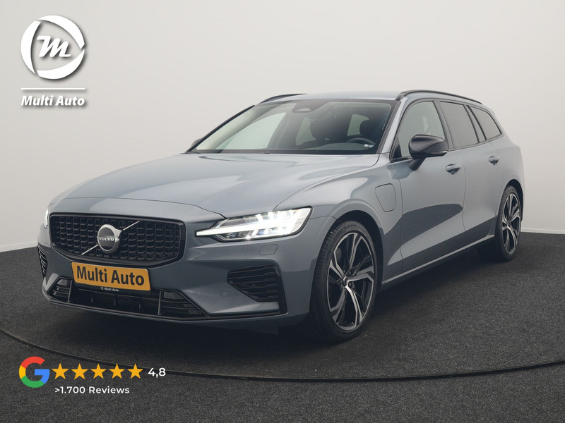 Volvo V60 T6 AWD Plus Dark LONG RANGE PHEV 350pk Dealer O.H. | Adaptive Cruise | Camera | Harman / Kardon | Lederen Sportstoelen Memory & Verwarmd | Keyless | Blis | Stuur Verwarmd | Google Assistent | Apple Carplay | Plug In Hybrid |