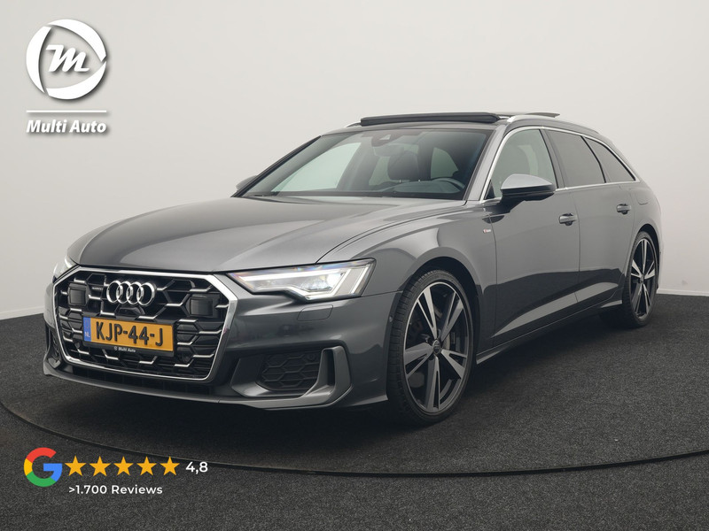 Audi A6 Avant 50 TFSI e quattro S Line PHEV 300pk Dealer O.H | Panodak | Head Up | Adaptive Cruise | Lederen Sportstoelen Memory & Verwarmd | S Sportstuur Verwarmd | Apple Carplay | Blis | Sfeerverlichting | Keyless | Navigatie | Virtual | DAB | 19" L. | Plug In Hybrid |