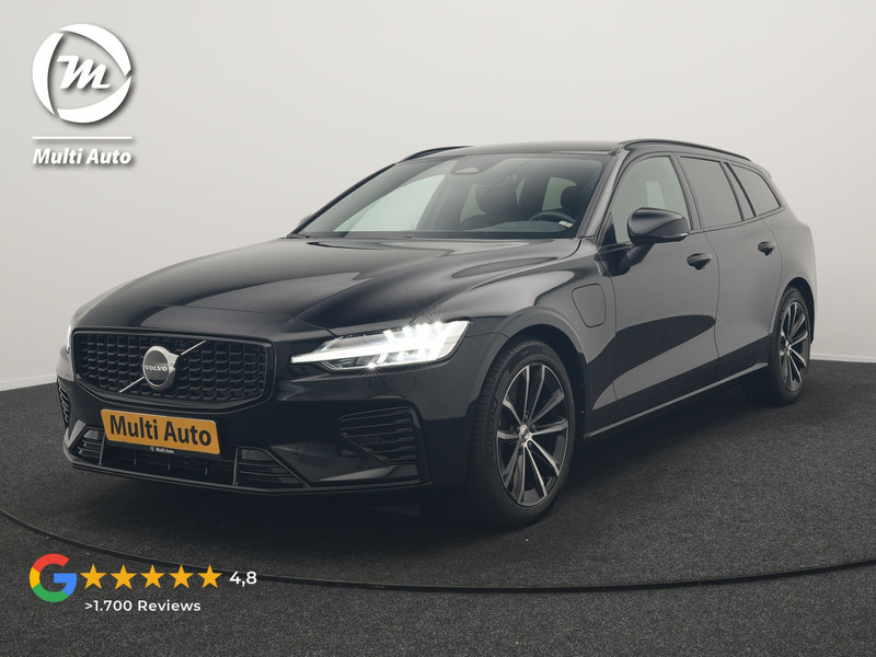 Volvo V60 T6 AWD Plus Dark LONG RANGE PHEV 350pk Dealer O.H. | Trekhaak Af Fabriek | Camera | Sportstoelen Memory & Verwarmd | Stuur Verwarmd | Apple Carplay | Keyless | DAB | Cruise Control | Plug In Hybrid |
