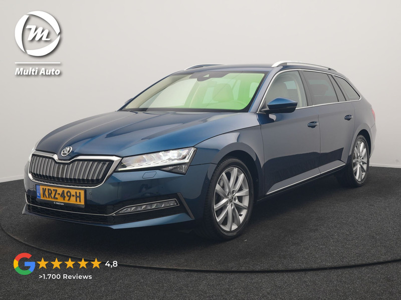 Škoda Superb Combi 1.4 TSI iV Laurin & Klement PHEV 218pk Dealer O.H. | Trekhaak Af Fabriek | Adaptive Cruise | Camera | Lederen Comfortzetels Memory & Verwarmd | Stuur Verwarmd | Canton Audio | Blis | Keyless | Apple Carplay | Crystal LED | Navigatie | DAB | Plug In Hybrid |