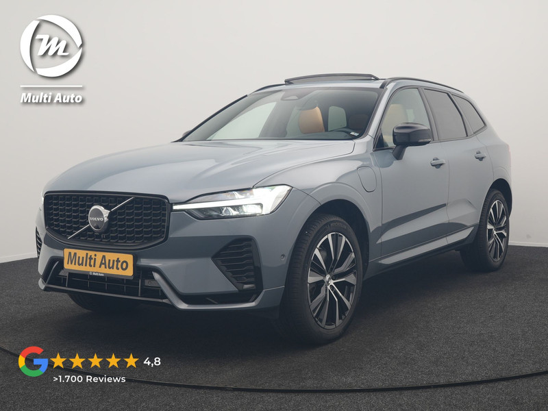 Volvo XC60 T6 AWD Plus Dark LONG RANGE PHEV 350pk Dealer O.H. | Trekhaak Af Fabriek | Panodak | Adaptive Cruise | 360 Camera | Nappa Lederen Sportstoelen Memory & Ventilatie | Blis | Keyless | Stoelen & Stuur Verwarmd | Google Assistent | Apple Carplay  Plug In Hybrid |