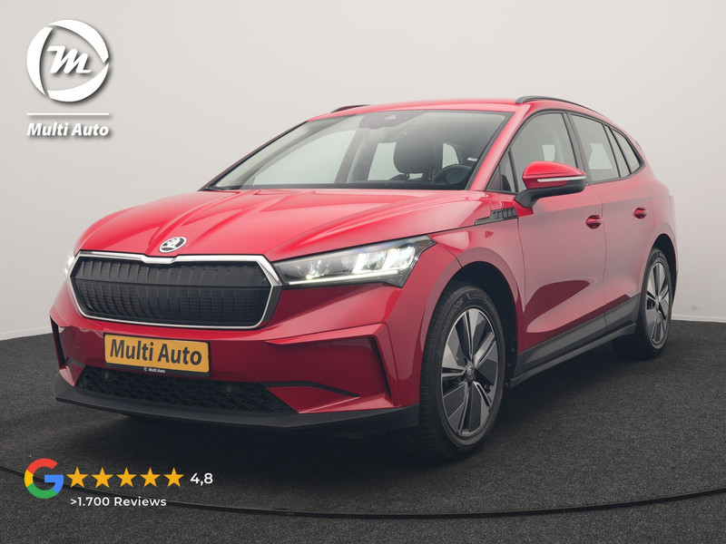 Škoda ENYAQ iV 50 Comfort 55 kWh Dealer O.H INCL BTW | Adaptive Cruise | Camera | Crystal LED | Apple Carplay | Sportstoelen Verwarmd | BLIS | Virtual | Navigatie | DAB | 19"L.M |