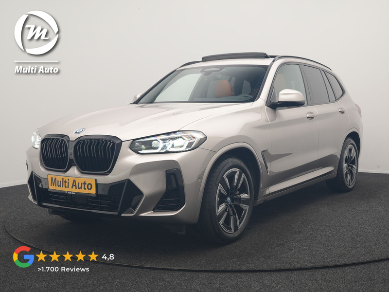 BMW iX3 M Sport 80 kWh 286pk Dealer O.H | Panodak | Adaptive Cruise | Camera | Lederen Sportstoelen Memory & Verwarmd | Sfeerverlichting | Blis | Apple Carplay | Navigatie | DAB | 19"L.M