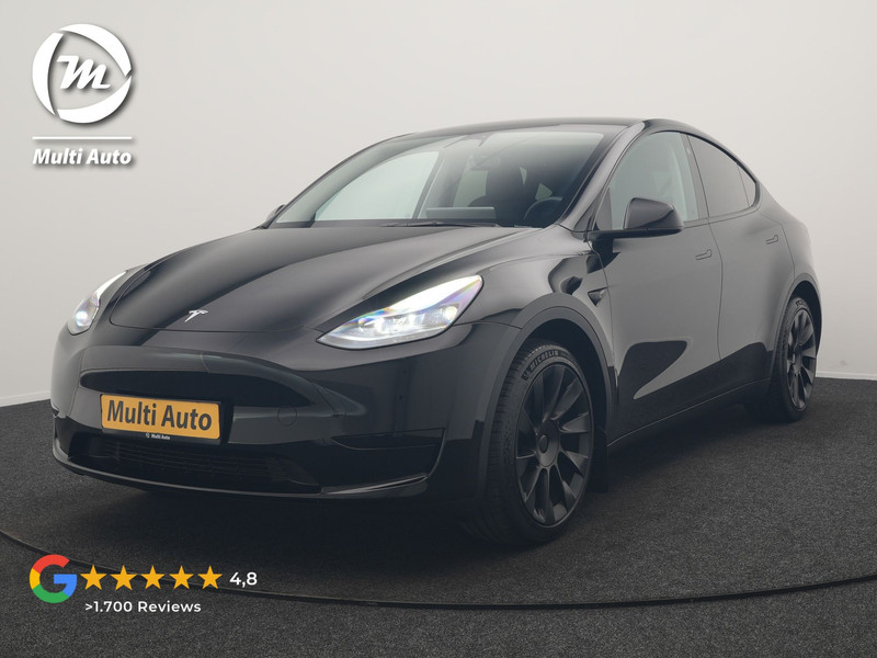 Tesla Model Y RWD 58 kWh 299pk Dealer O.H | Panodak | Full Self Driving Capability | Adaptive Cruise | 360 Camera | Lederen Sportstoelen Memory & Verwarmd | Keyless | BLIS | Navigatie | Virtual | DAB | Spotify | 20"L.M |