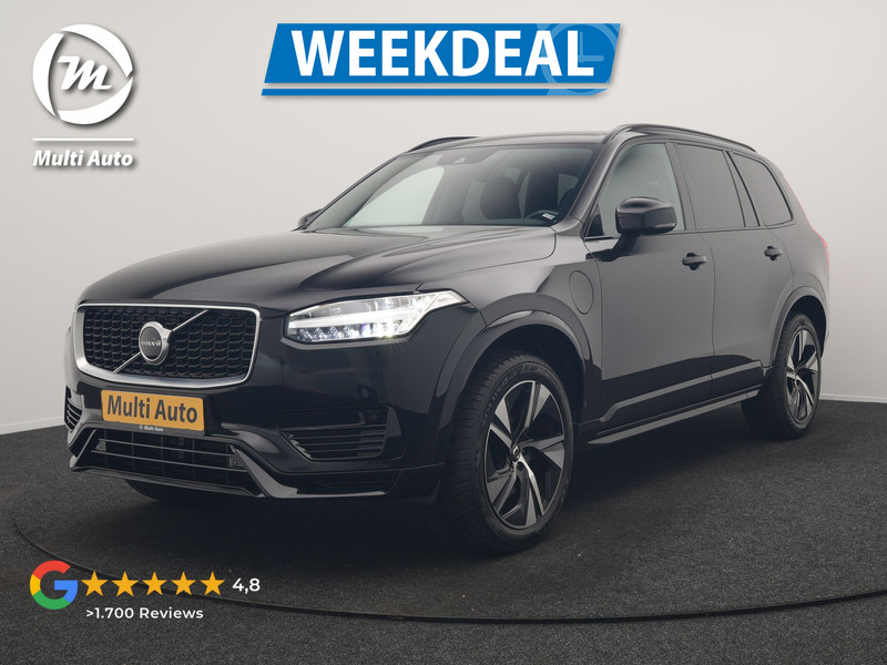 Volvo XC90 T8 Twin Engine AWD R-Design 7 Persoons PHEV 394pk Dealer O.H | Trekhaak Af Fabriek | Adaptive Cruise | Harman / Kardon | Lederen Sportstoelen Memory & Verwarmd | Apple Carplay | Navigatie | Virtual | DAB | 20"L.M | Plug In Hybrid | 