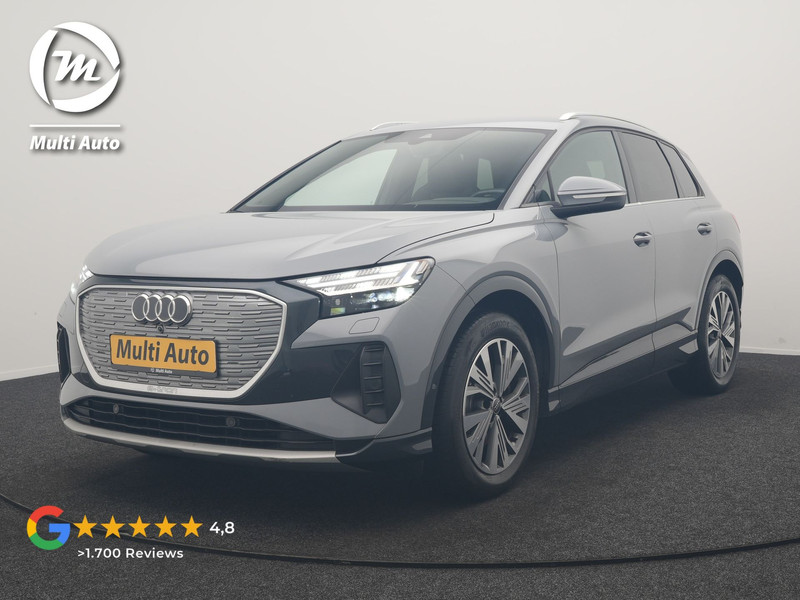 Audi Q4 E-Tron 40 S Line 77 kWh 204pk Dealer O.H. | SOH 96,5 % | Trekhaak Af Fabriek | Adaptive Cruise | Head Up | Camera | Matrix LED | Sportstoelen Verwarmd | Sfeerverlichting | BLIS | Keyless | Apple Carplay | Navigatie | DAB | 19"L.M |