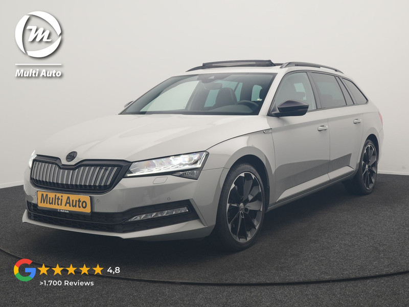 Škoda Superb Combi 1.4 TSI iV Sportline Business PHEV 218pk Dealer O.H. | SOH 91,2% | Panodak | Adaptive Cruise | Camera | Canton Audio | Alcantara Sportstoelen Memory & Verwarmd | Sfeerverlichting | Keyless | BLIS | Stuur Verwarmd | Apple Carplay | Crystal LED | Navigatie | Plug In Hybrid |