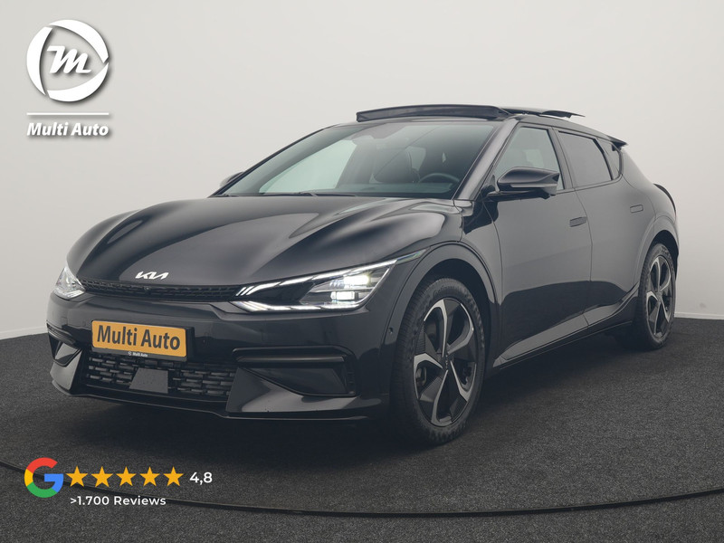 Kia EV6 GT-Line 77.4 kWh 229pk Dealer O.H. | Panodak | Adaptive Cruise | Head Up | Meridian Audio | 360 Camera | Alcantara Sportstoelen Memory & Ventilatie | Keyless | BLIS | Stoelen & Stuur Verwarmd | Apple Carplay | Navigatie | DAB 