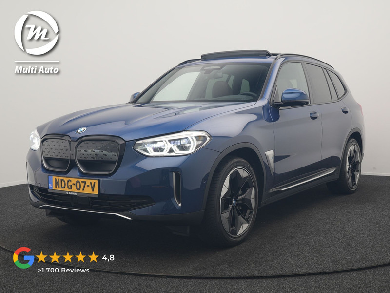 BMW iX3 High Executive 80 kWh 286pk Dealer O.H | SOH 95,5% | | Panodak | Head Up | Adaptive Cruise | 360 Camera | Harman / Kardon | Lederen Sportstoelen Memory & Verwarmd | Keyless | Apple Carplay | Blis | Sfeerverlichting | DAB | Navigatie | 20"L.M |