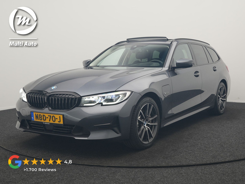 BMW 3-serie Touring 330e PHEV 293pk Dealer O.H. | Panodak | Adaptive Cruise | Head Up | 360 Camera | Laser LED | Sportstoelen Memory & Verwarmd | Sfeerverlichting | BLIS | Keyless | Apple Carplay | Navigatie | DAB | Plug In Hybrid