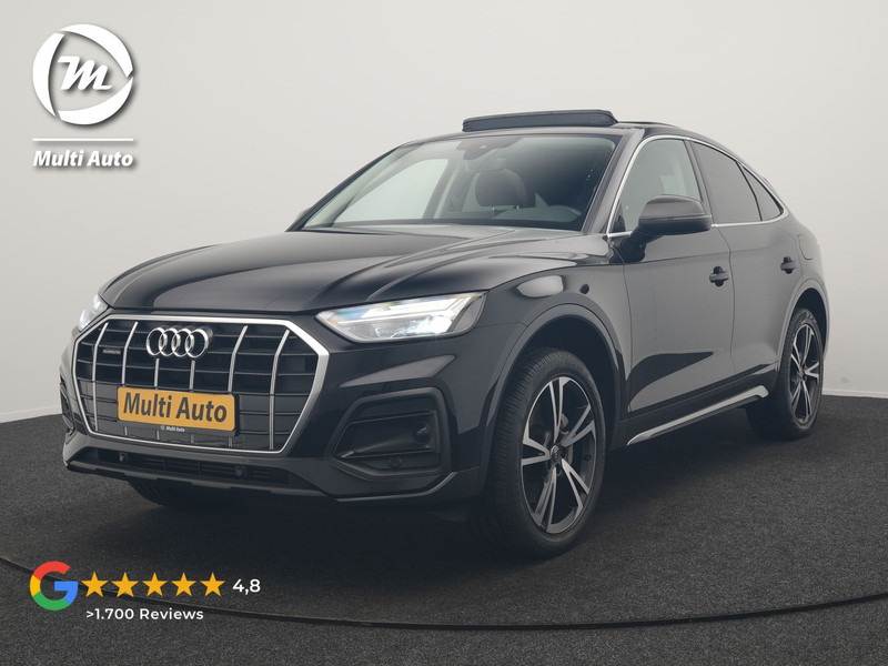 Audi Q5 Sportback 50 TFSI e Advanced edition PHEV 300pk Dealer O.H | SOH 94% | Panodak | Camera | Sportstoelen Verwarmd | Cruise Control | Navigatie | DAB | Virtual | 20"L.M | Plug In Hybrid |